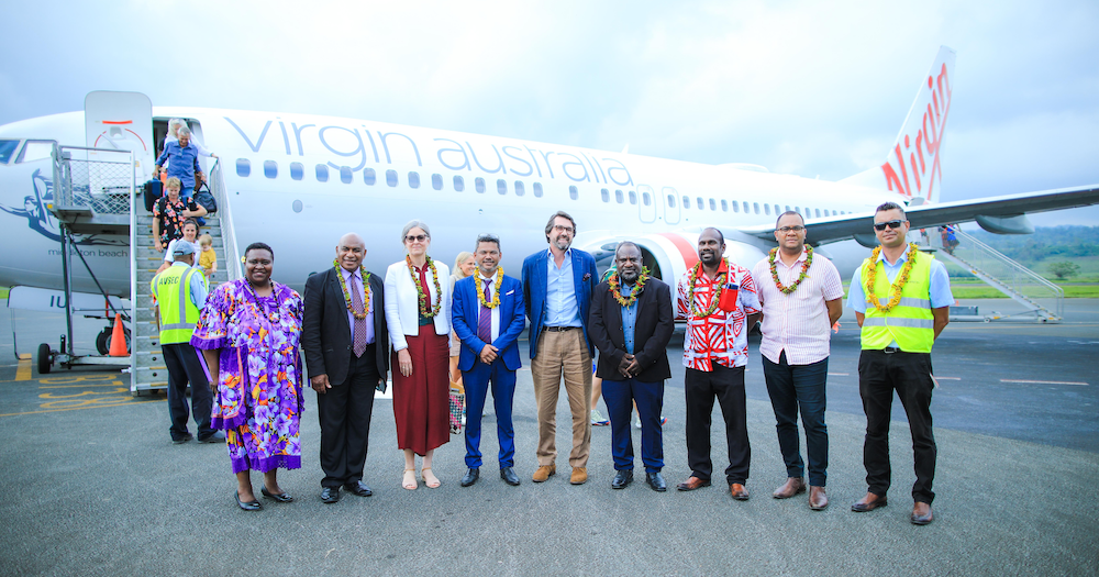 Virgin Australia back in Vanuatu.