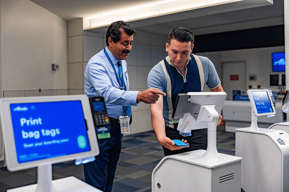 Speedy service: this airline is getting rid of check-in kiosks 1 Bag tag stations