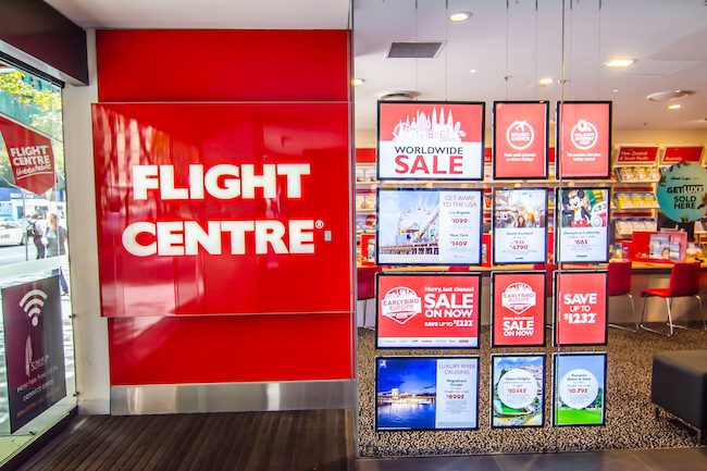 A Flight Centre store in Sydney.
