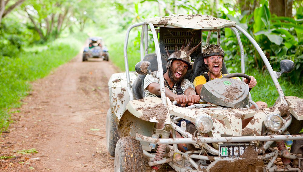 Buckle up for a fun and exciting ride, driving ATVs through Vanuatu's spectacular jungle ©Vanuatu Tourism Office