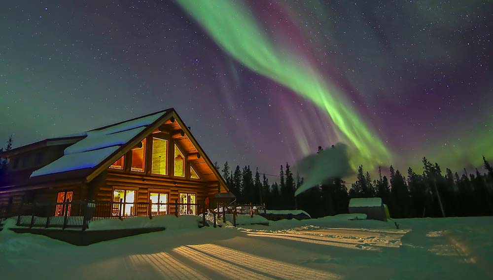 DC aurora borealis at Northern Lights Resort and Spa Yukon credit Wolfgang Bublitz