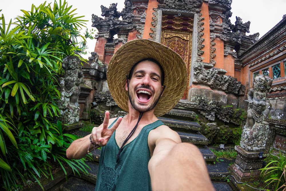 A tourist in Bali
