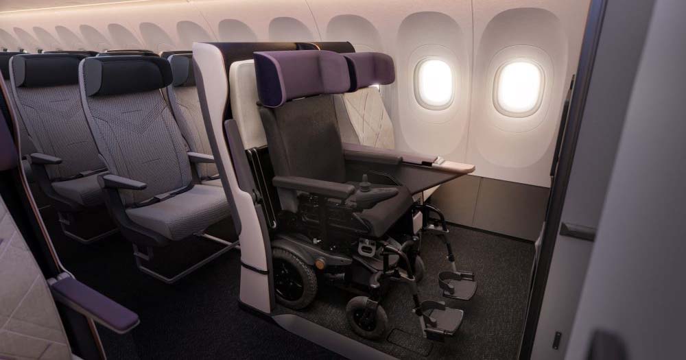 Delta unveils new plane seat prototype for wheelchair users