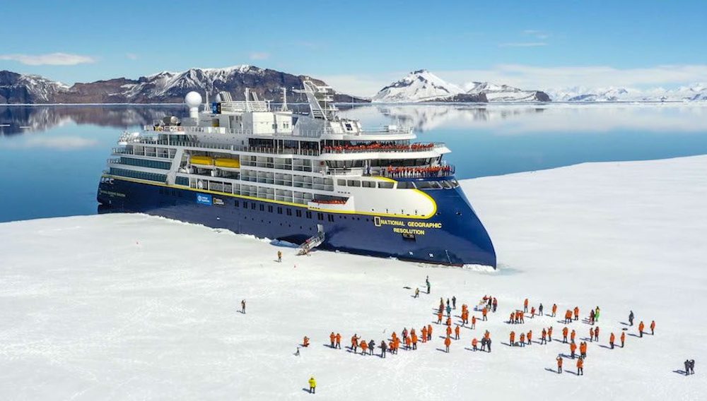 National Geographic Resolution Christening in Antarctica. Image: Ralph Lee Hopkins