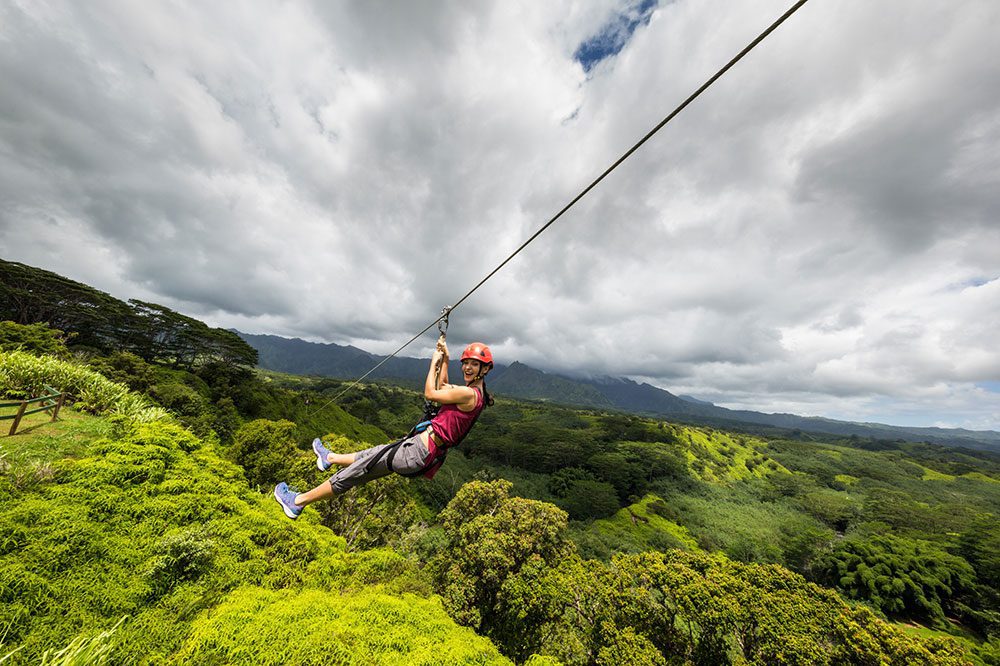 Kauaʻi ziplining ©Hawaiʻi Tourism Authority (HTA) / Tor Johnson