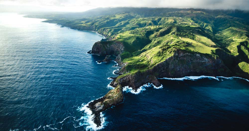 Aerial view of Maui