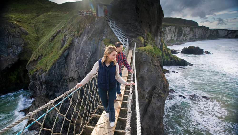 Does adventure fills your heart? Image: Carrick-a-rede Rope Bridge, Northern Ireland