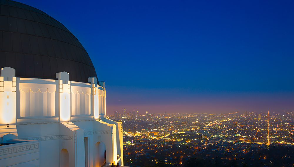 Griffith Observatory is literally in the centre of metropolitan Los Angeles and offers expansive views