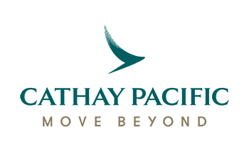 Cathay Pacific logo centre for mobile takeover