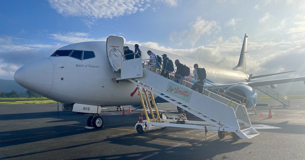 An Air Vanuatu flight in early September.