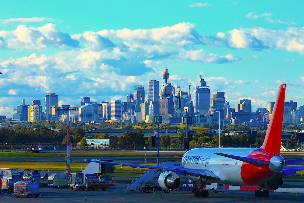 Qantas at Sydney Airport.