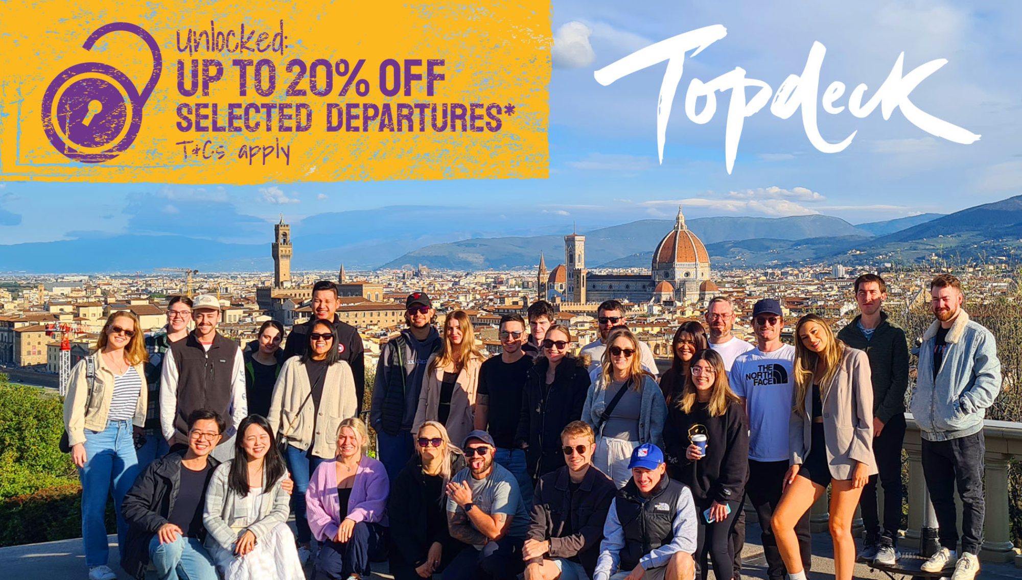 18-39 travel: save up to 20% on Topdeck '24/25 tours