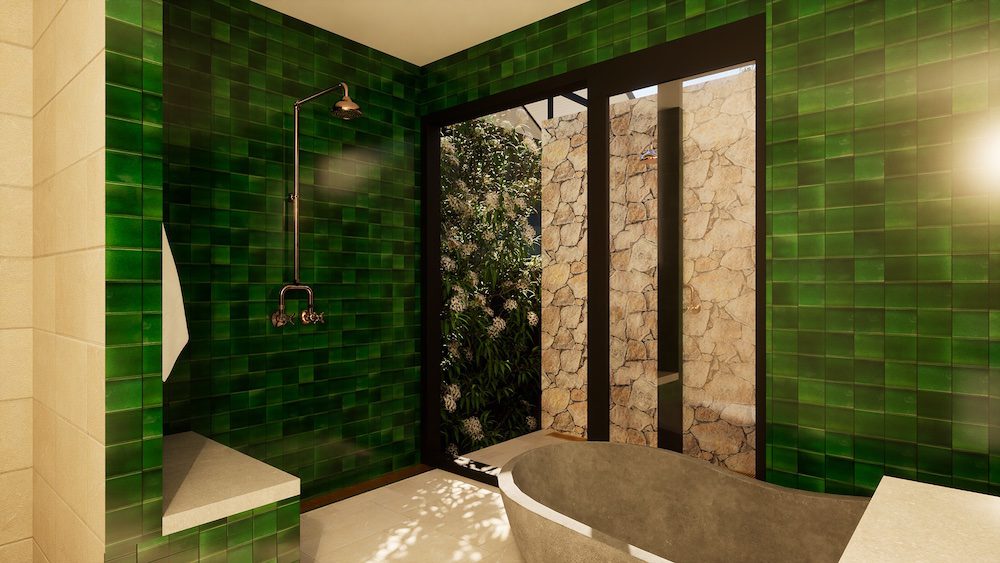 Bells at Killcare in NSW introduce new tri-level luxury lodges 1 Bells at Killcare bathroom in the new luxury lodges