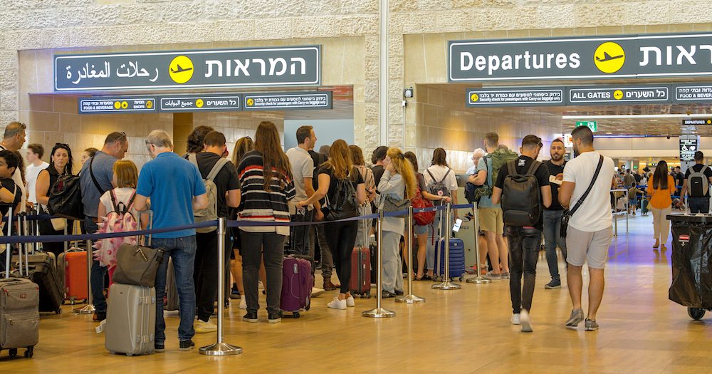 The departure hall at Ben Gurion Airport in 2022. Israel