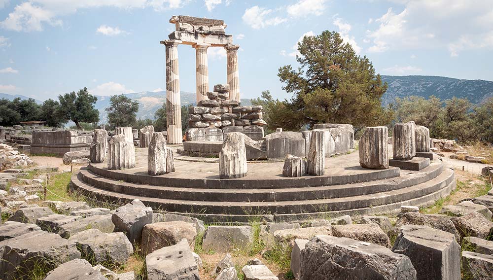 Intrepid DMC greece delphi ruins sanctuary of athena pronaia