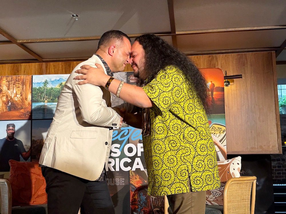 Matt Ammunson Fyall and Micah Kamohoali‘i at the SXSW Sydney Hawaii Tourism event