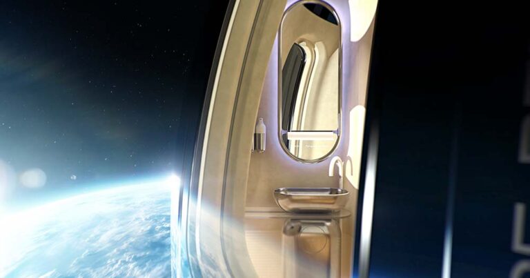 Luxe loo with an out-of-this-world view: Space Spa debuts at 100,000 feet
