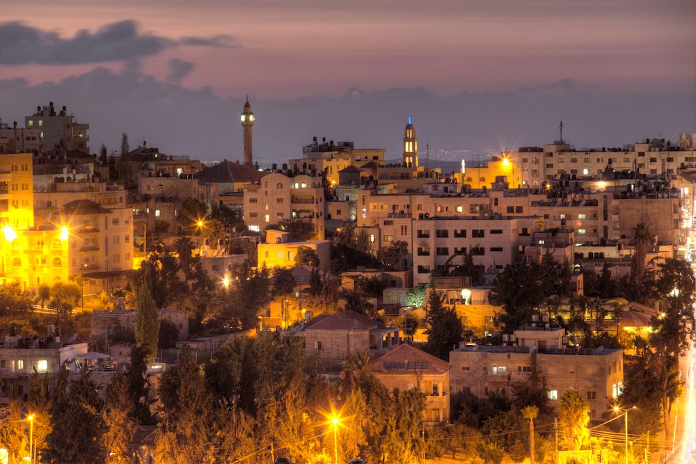 The Ramallah cityscape at night. (Israel)