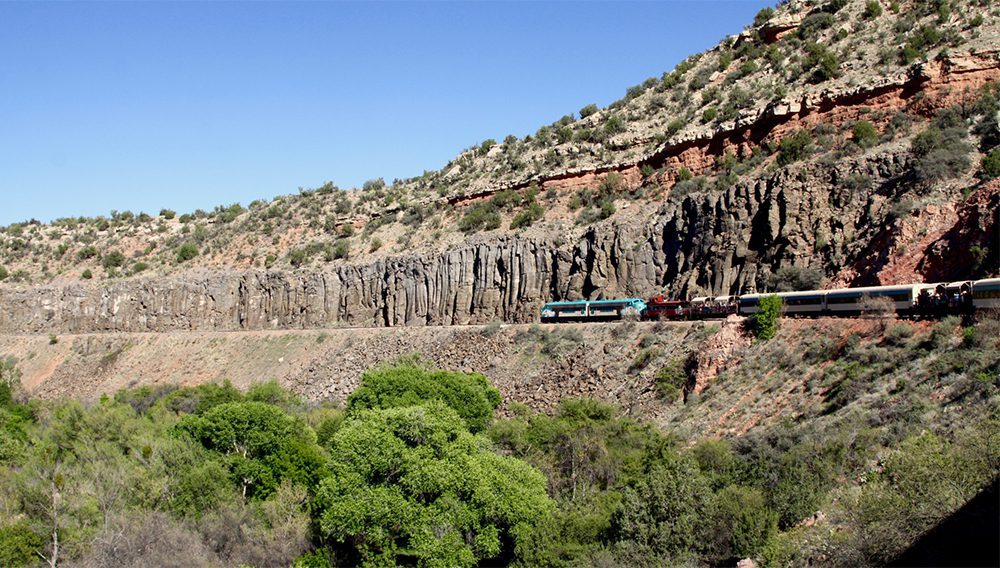 Journey on the Verde Canyon Railroad in Arizona and take in incredible sights including red rock buttes, steep ravines, bald eagles and other wildlife. 