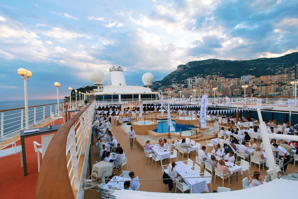 Cruise travel news: 4 updates advisors need to know 4 Azamara Onward's White Night party while docked in Monte Carlo_cruise travel