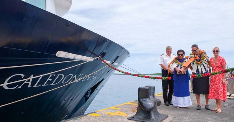 Luxe expedition ship MS Caledonian Sky sets sail for Captain Cook Cruises Fiji
