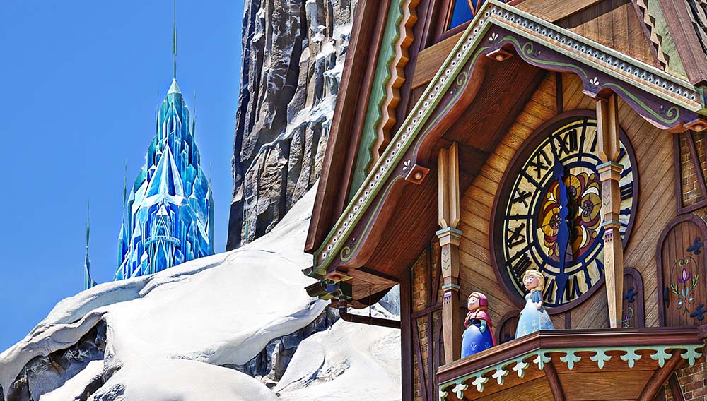 HKDL World of Frozen Clock Tower and Ice Palace