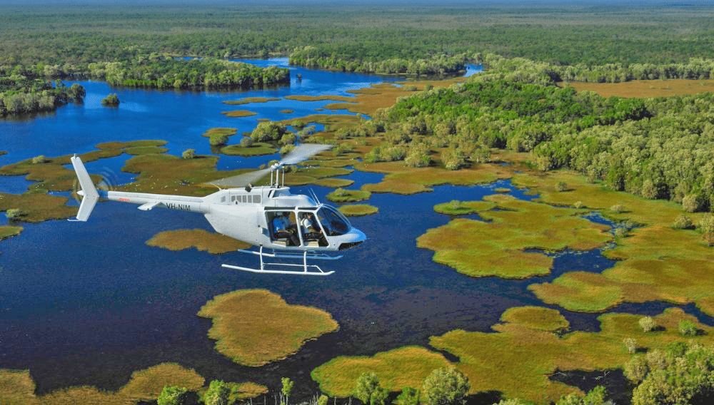 Helicopters are now included with Outback Spirit. Like this one on their Cape York Wilderness Adventure