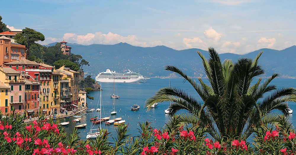 Oceania Cruises in Portofino during a World Cruise
