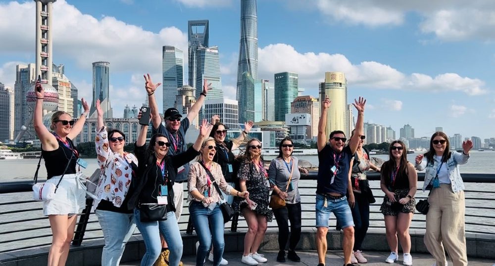 Group of Australian travel agents hosted by Wendy Wu Tours in Shanghai. 