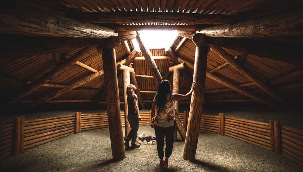 DBC First Nations pit house at the NkMip Desert Cultural Centre destination BC Andrew Strain