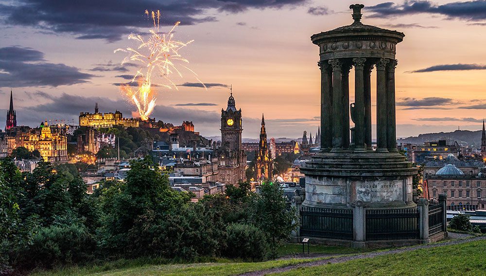 Fireworks as seen from Calton Hill, Edinburgh, Scotland ©George Clerk/Getty Images