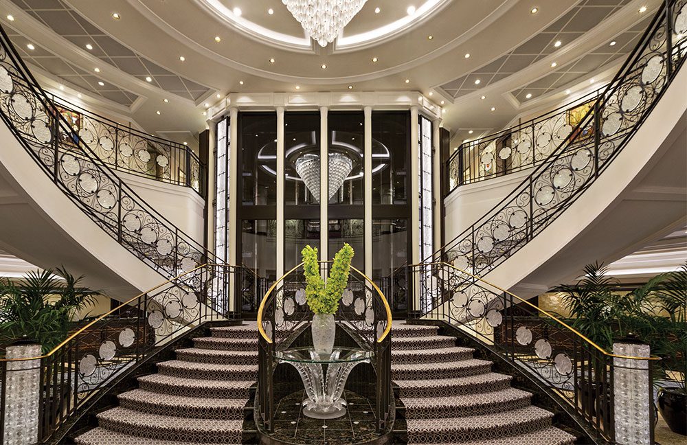 Oceania Riviera grand staircase. 