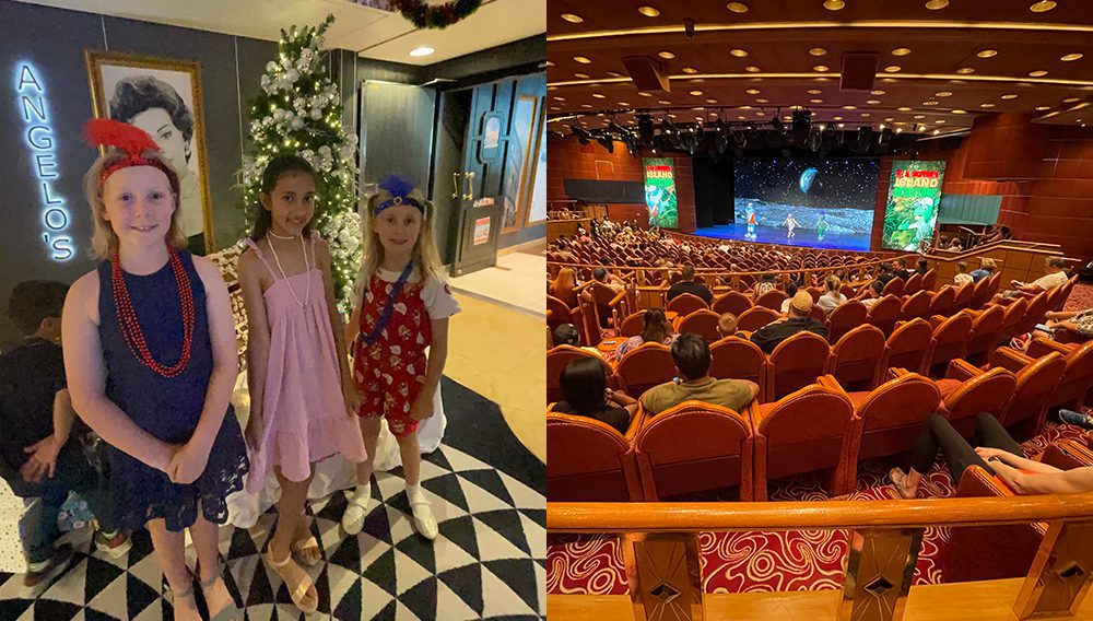 Dinner and a show each night onboard P&O Pacific Adventure 
