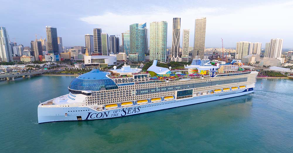 Royal Caribbean's Icon of the Seas in Port Miami.