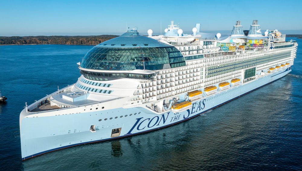 Cruise spectacle: CLIA showcase to spotlight 9 new vessels ready to wow 1 The world's largest cruise ship ICON OF THE SEAS during second sea trials.