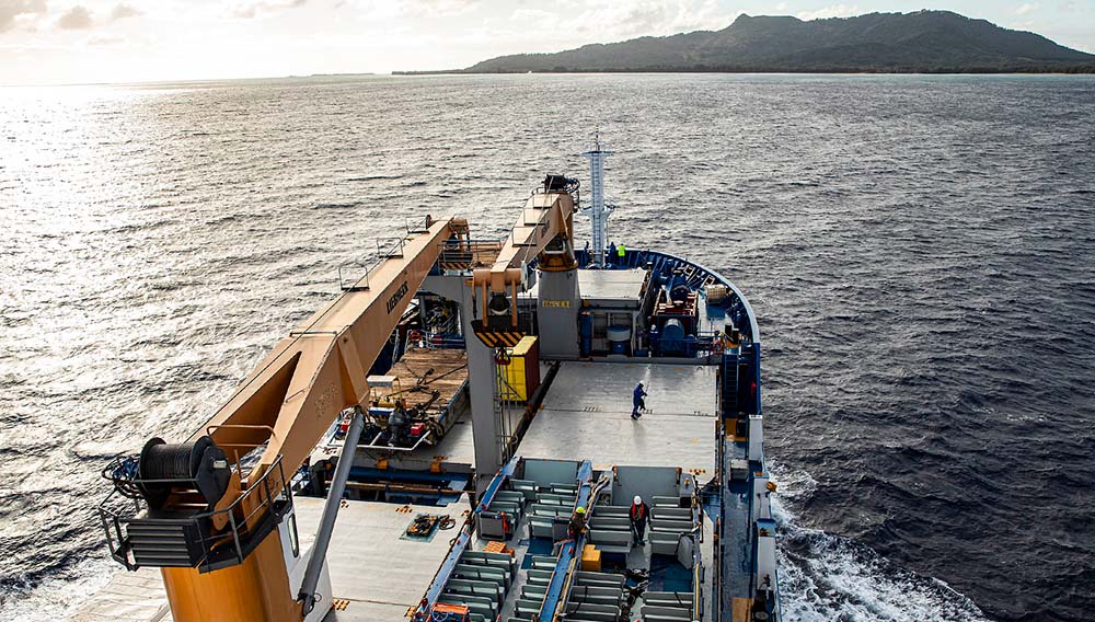 Global roaming: What’s hot in luxury expedition & soft adventure cruising 3 Aranui 5 arriving at Tubuai photo Tom Fowlks