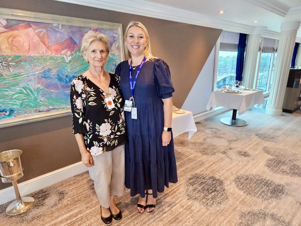 Karryon's Sally Macmillan and Azamara's Victoria Chigwidden on board Azamara Journey_Cruise