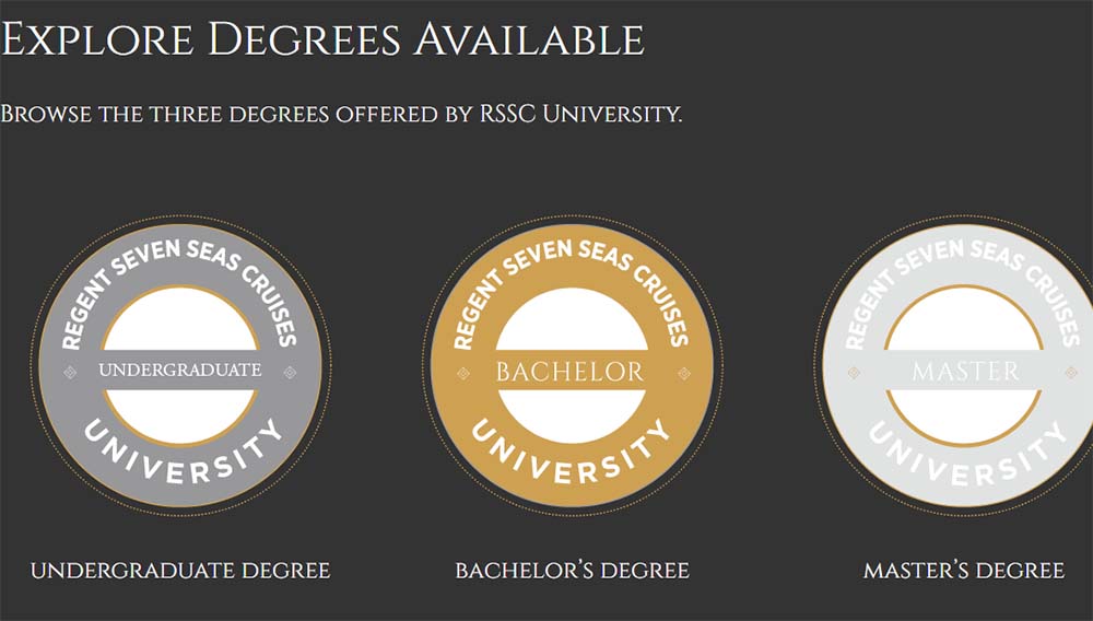 RSSC Regent University screenshot of degree courses
