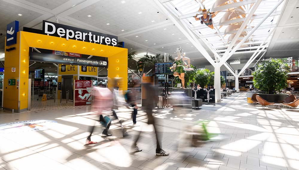 Departures gate at Brisbane Airport