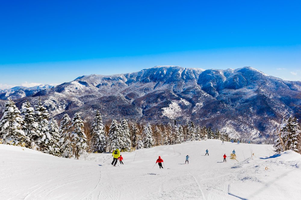 international snowsports destination. Mountain ski resort Shiga Kogen, Nagano