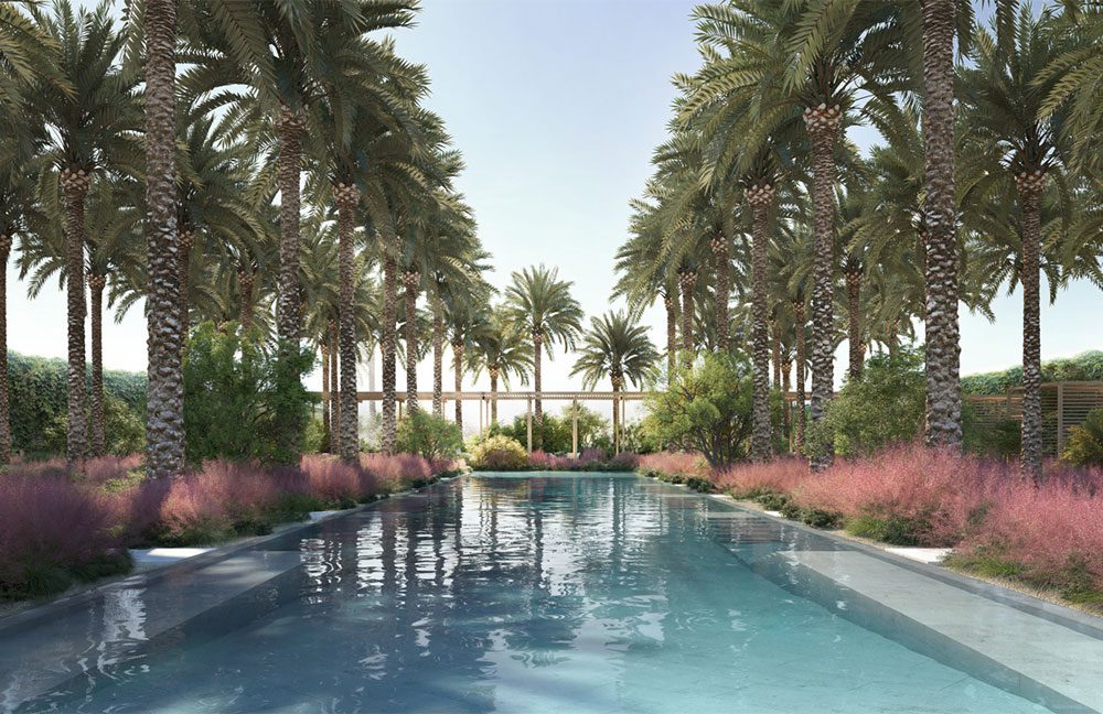 Aman Dubai spa and wellness pool. 