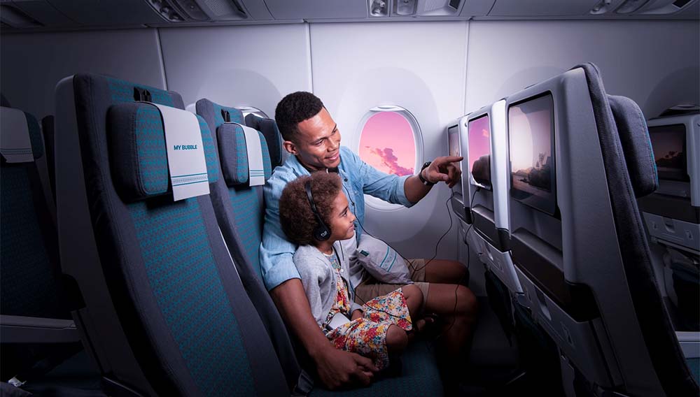 Fiji Airways Family onboard