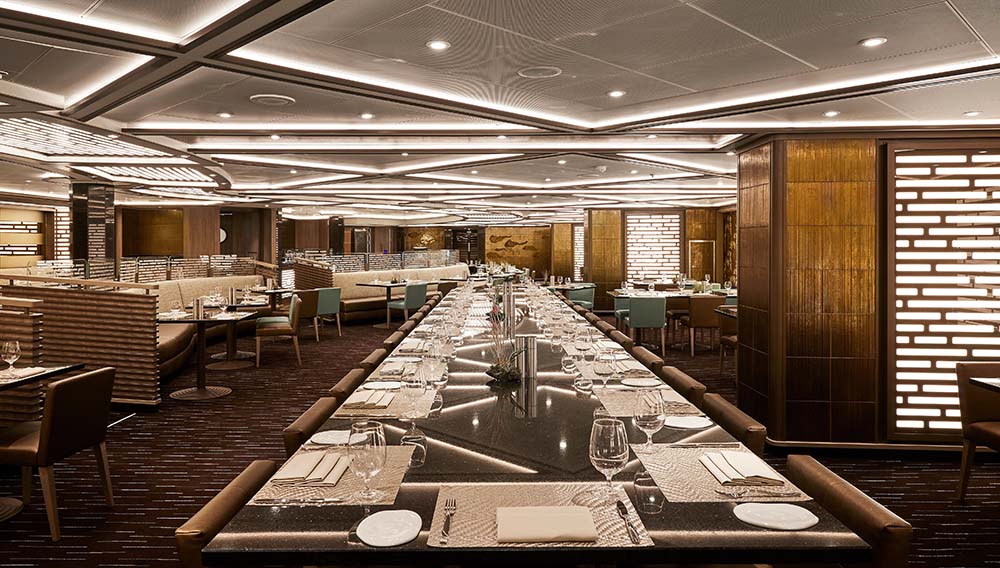 Silversea The Asian accented restaurant Indochine. Silver Muse