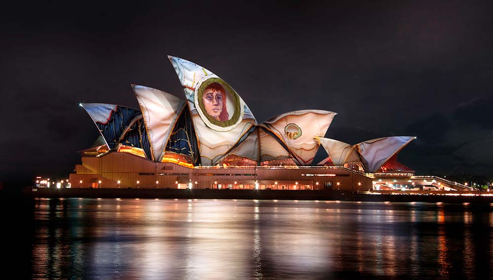 Vivid Sydney 2024 Lighting of the Sails Echo 2024 by Julia Gutman