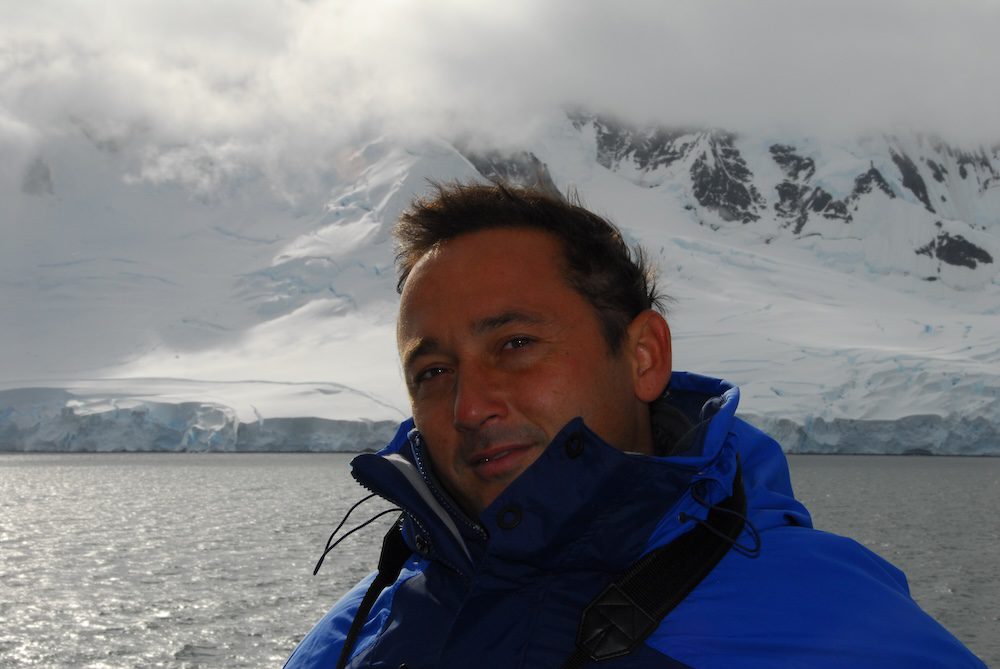 Peter Kollar in Antarctica with Crystal Serenity.