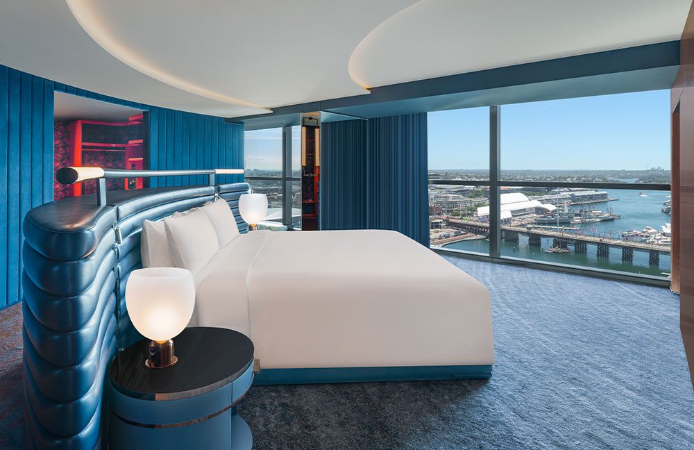 Bedroom in the Extreme Wow Suite_W Sydney