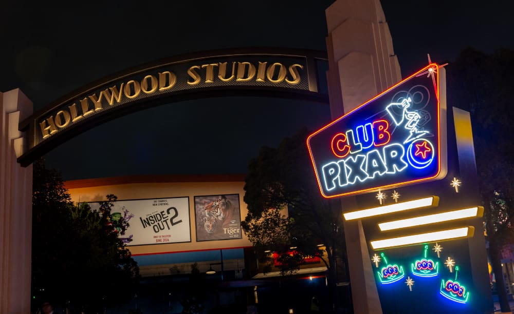 The screening sign of Inside Out 2 at Hollywood Studios.