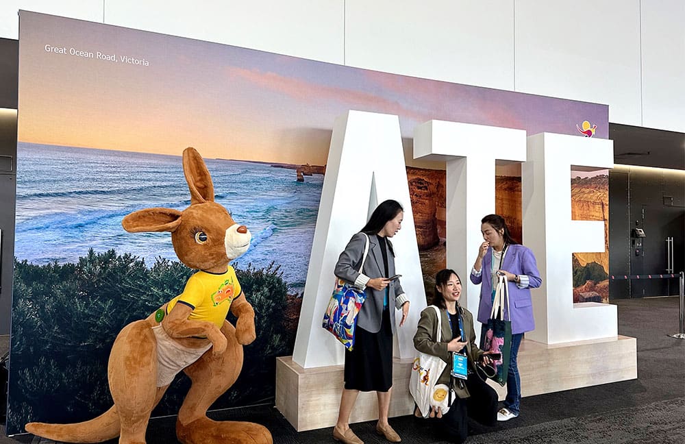 Delegates in front of Ruby Roo at ATE 2024