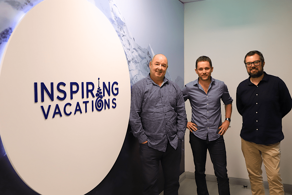 Paul Ryan, James Cathie & Brendon Cooper, co-founders of Inspiring Vacations