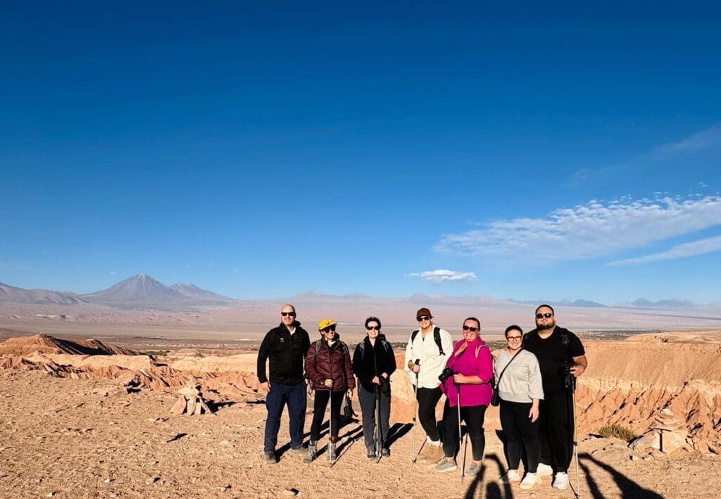 Scott Cleaver and Envoyage Agents enjoying a post-confereince famil to Atacama Dessert with AW
